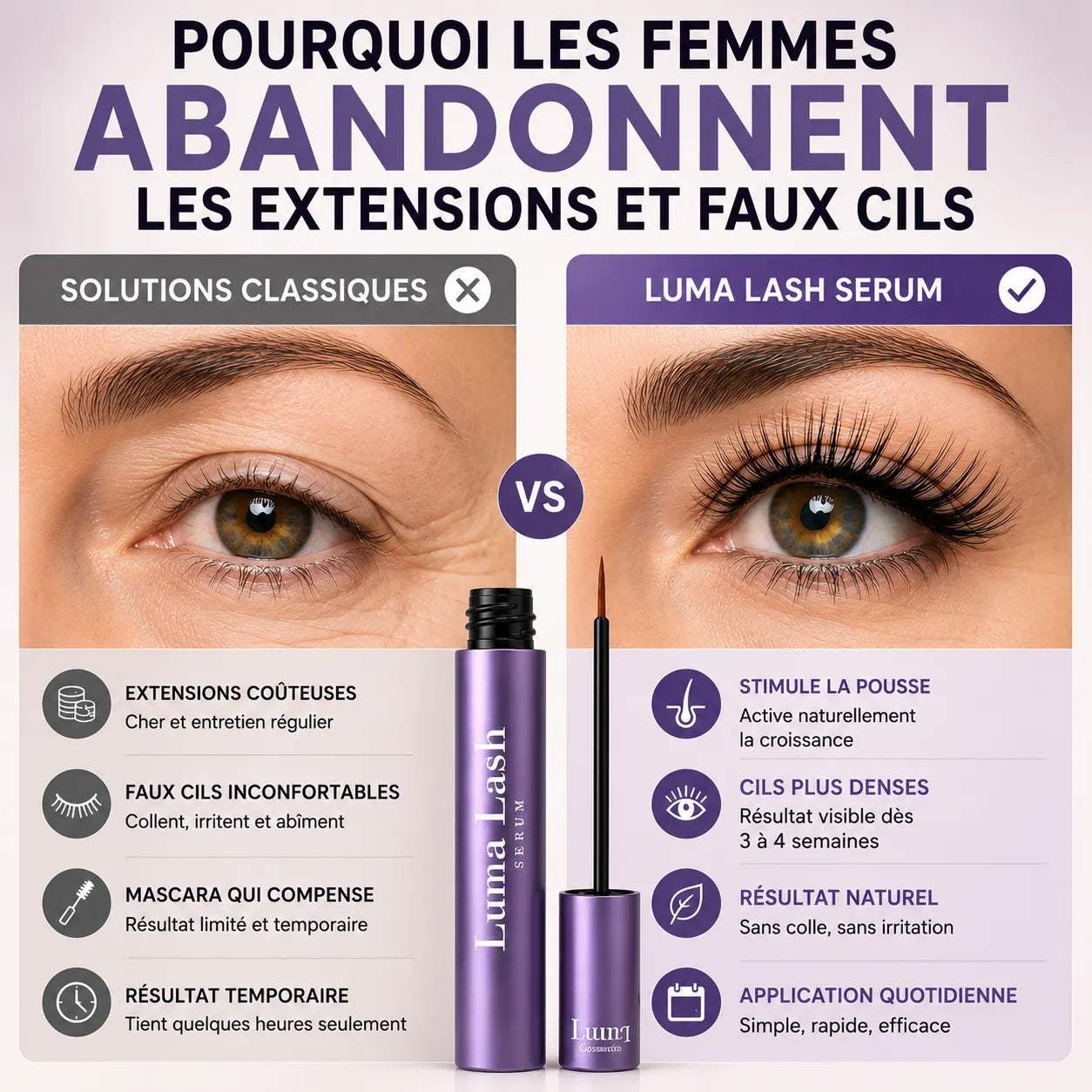 Le sérum qui redonne vie aux cils après 50 ans
