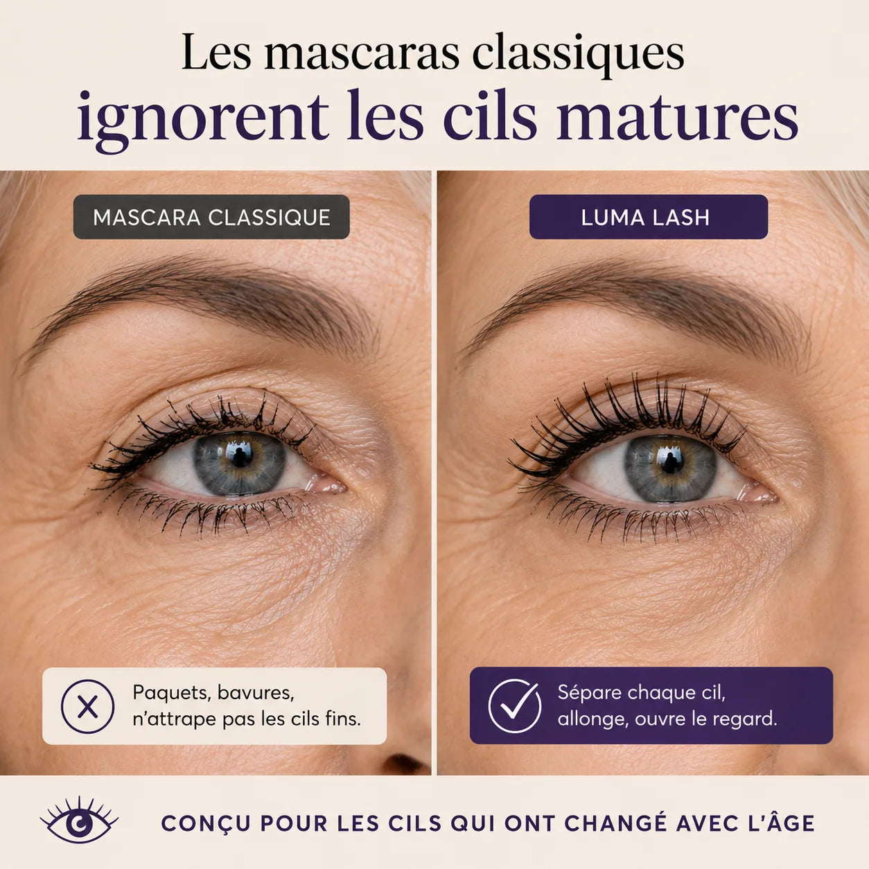 Le mascara conçu pour les cils matures